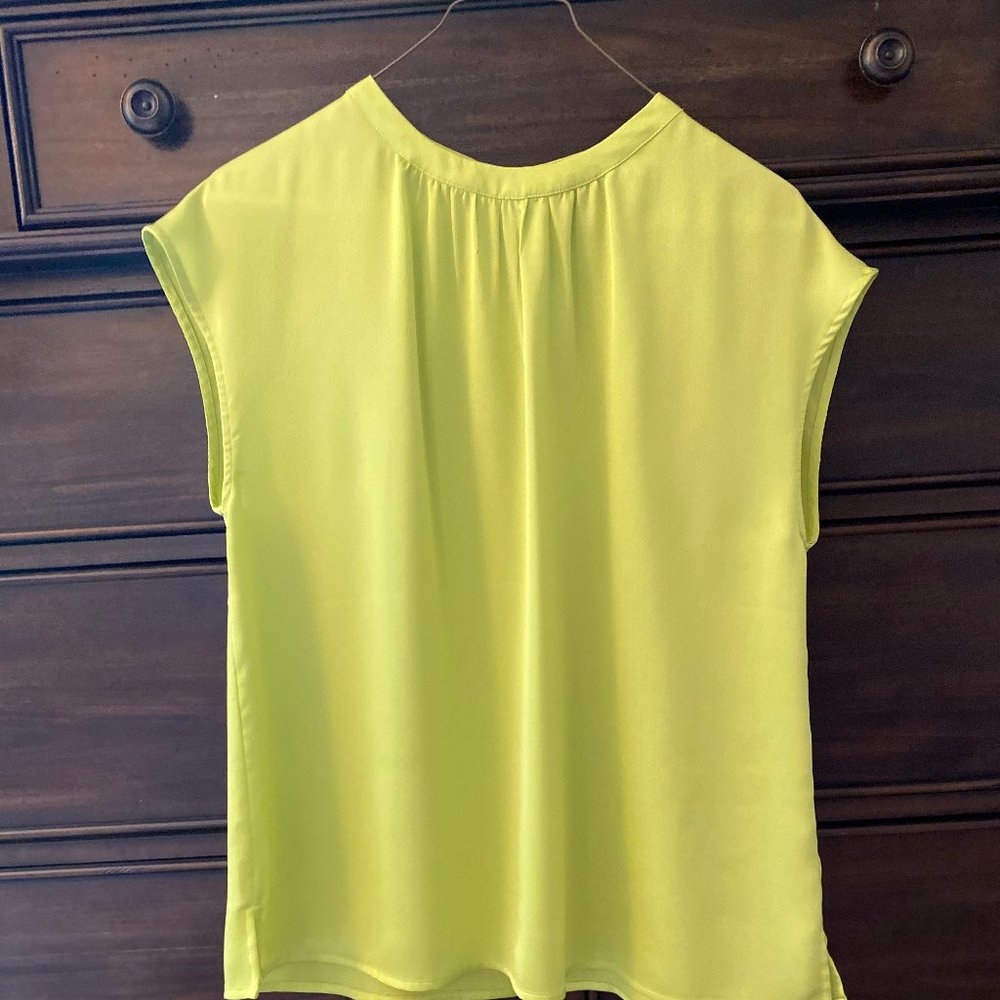 Lime Green Capped sleeve blouse
